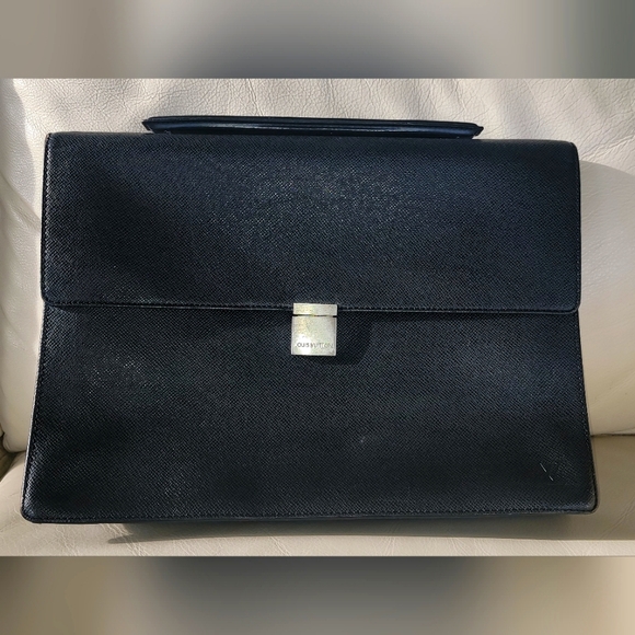 Louis Vuitton Angara Ardoise Taiga MB1023 Business Bag Leather - Picture 2 of 10